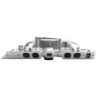Load image into Gallery viewer, Edelbrock Polished B/B Chevy O-Port RPM Air-Gap Manifold - Back View