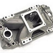Load image into Gallery viewer, Edelbrock Polished BB Chevy Victor EFI Manifold - Side View