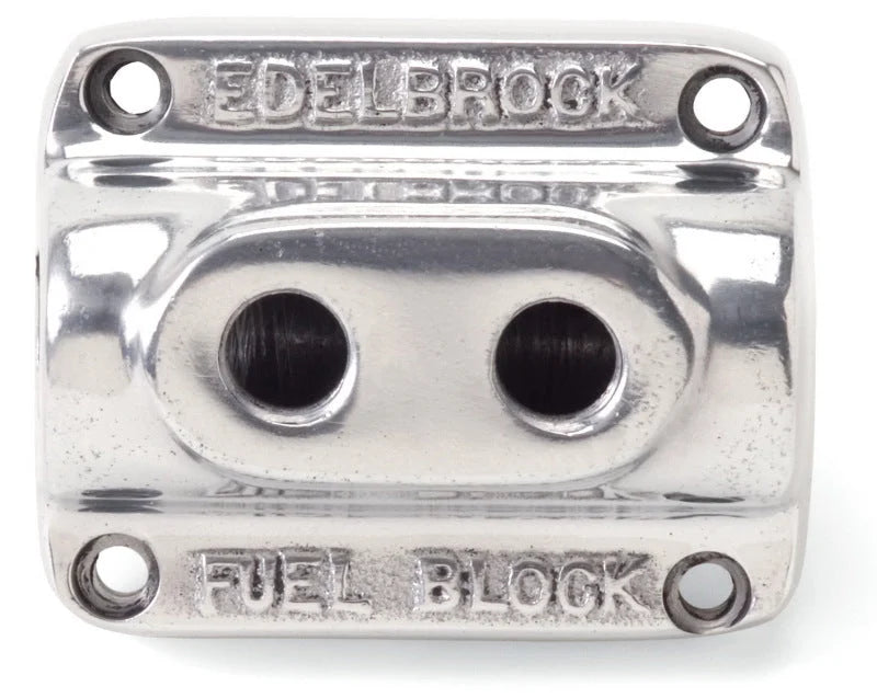 Edelbrock Polished Fuel Block Dual Carb - Main Product View