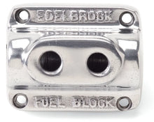 Load image into Gallery viewer, Edelbrock Polished Fuel Block Dual Carb - Main Product View