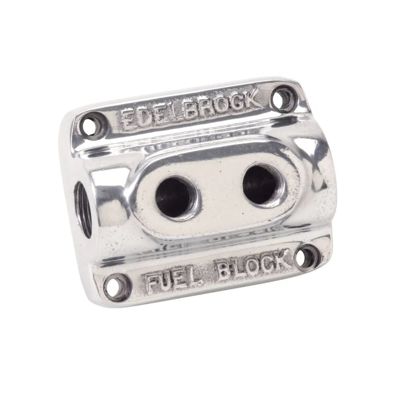 Edelbrock Polished Fuel Block Dual Carb - Additional View 6