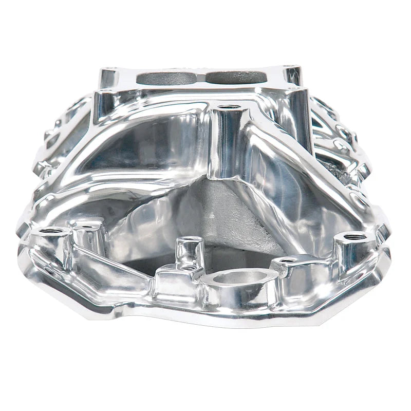 Edelbrock Polished S/B Chevy RPM Air-Gap Manifold - Back View