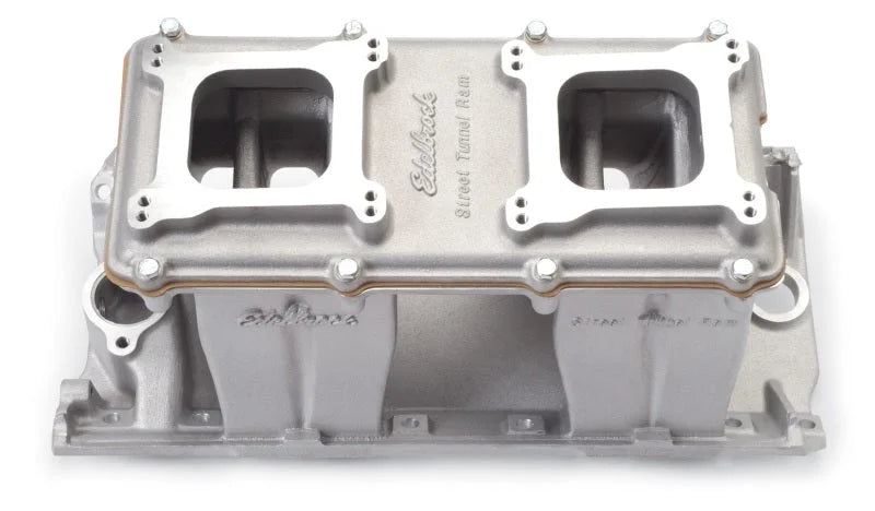 Edelbrock Polished Str Tunnel Ram 350-400 (7110) - Side View