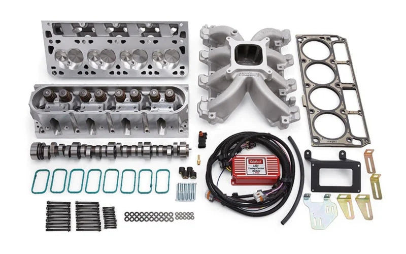 Edelbrock Power Package Top End Kit Victor Jr Series Chevrolet 1997-2004 5 7L LS1 - Side View
