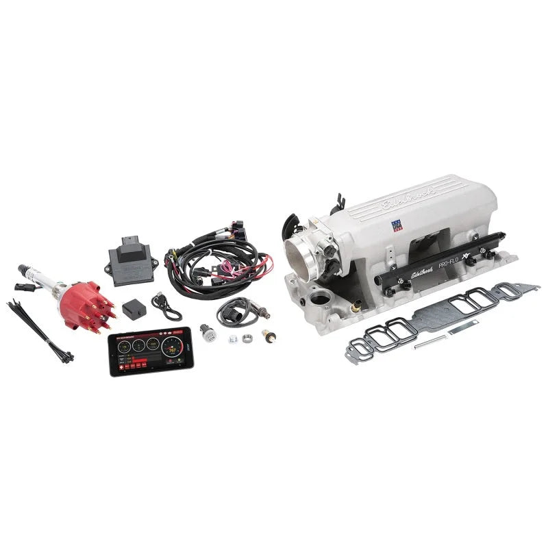 Edelbrock Pro Flo 4 XT EFI System Seq Port BBC Rect Port Std Deck 625 Max HP 35lb/hr Satin Finish - Main Product View