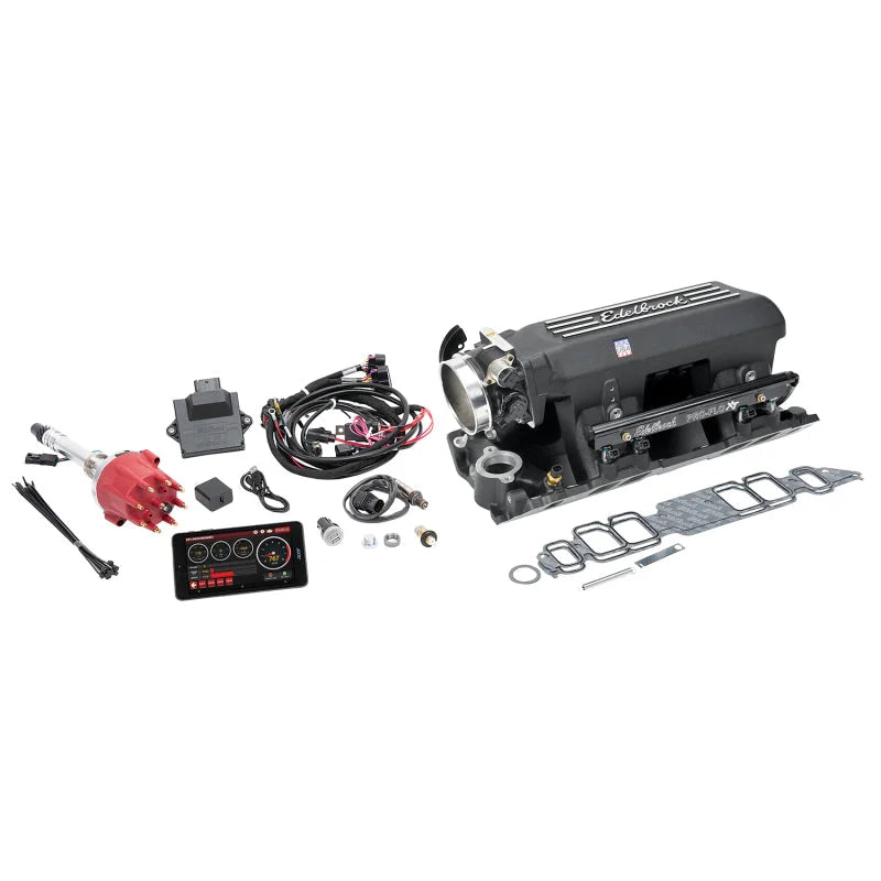 Edelbrock Pro Flo 4 XT EFI System Seq Port BBC Rect Port Std Deck 775 Max HP 60lb/hr Black Finish - Main Product View