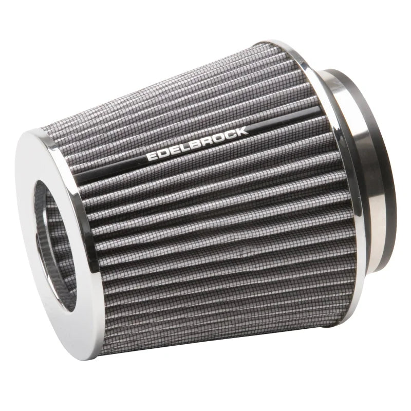 Edelbrock Pro-Flo Universal White Medium Conical Air Filter with 3/3.5/4in Inlet - Main Product View