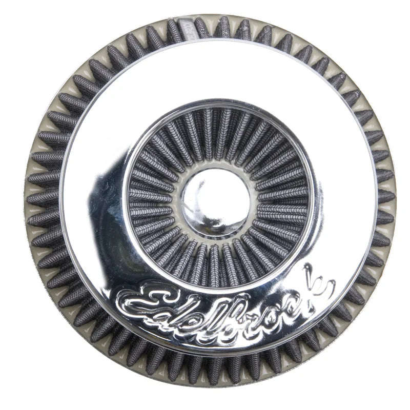 Edelbrock Pro-Flo Universal White Medium Conical Air Filter with 3/3.5/4in Inlet - Side View