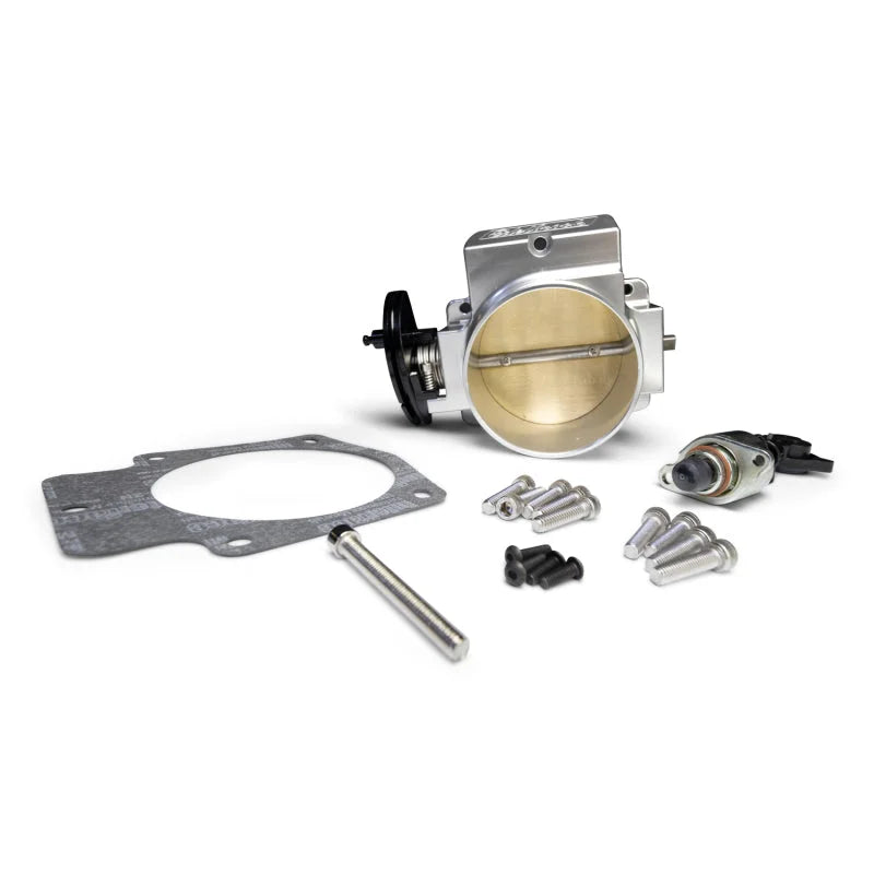 Edelbrock Pro Flo XT 90mm Throttle Body - Satin Finish - Side View