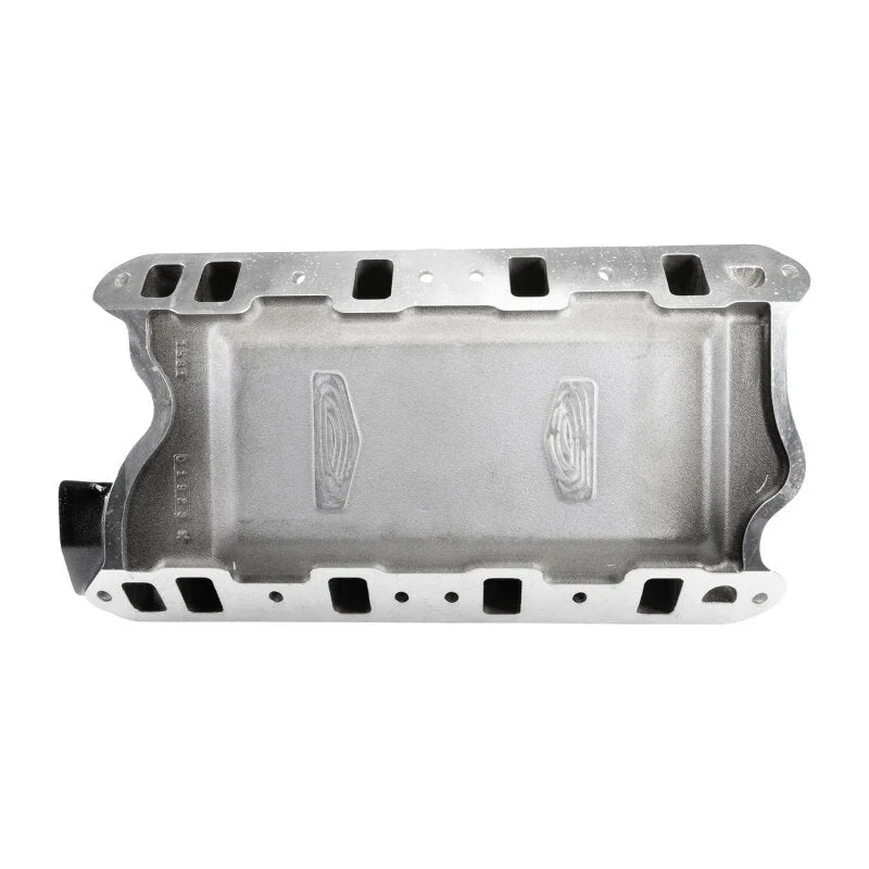 Edelbrock RPM Air-Gap Intake Manifold - Black Plasma Finish fits 1969-1995 Bricklin / Detomaso / Ford 351W - Back View