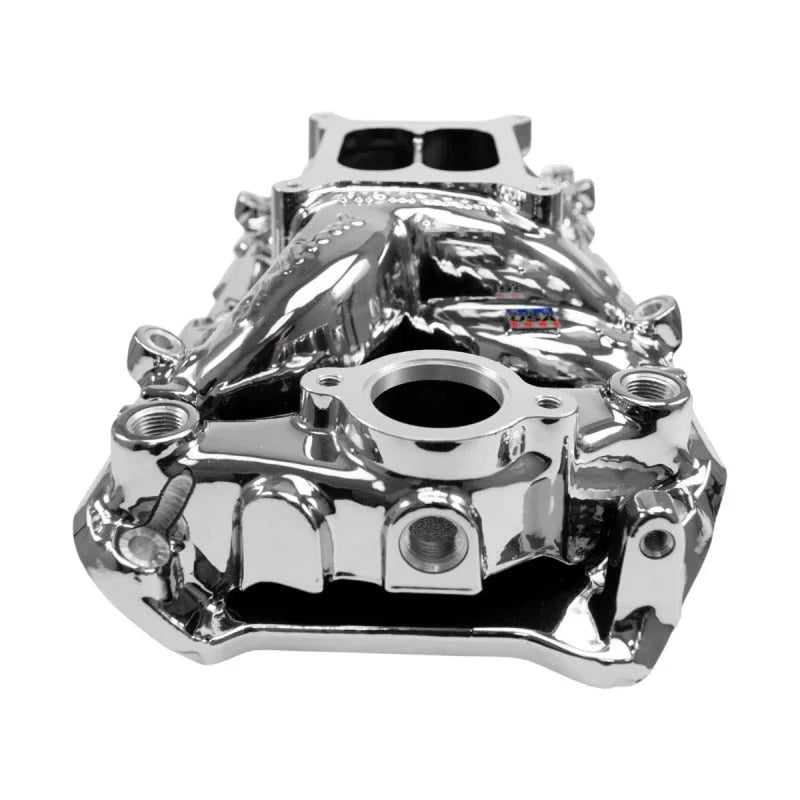 Edelbrock RPM Air-Gap Intake Manifold Oval Port - Chrome Plasma Finish fits Chevrolet Big-Block - Additional View 5