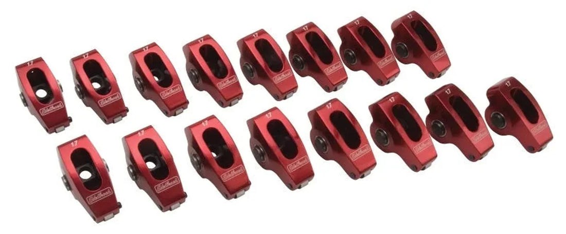 Edelbrock Rocker Arms Roller BBC 7/16In 1 7 1 Ratio Set of 16 - Side View