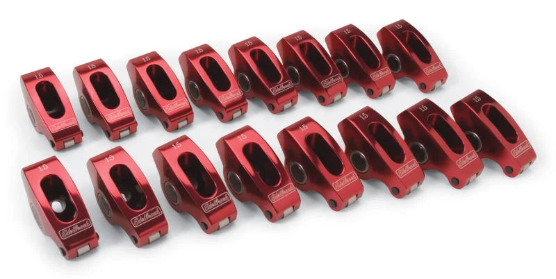 Edelbrock Rocker Arms Roller SBC 3/8In 1 5 1 Ratio Set of 16 - Side View