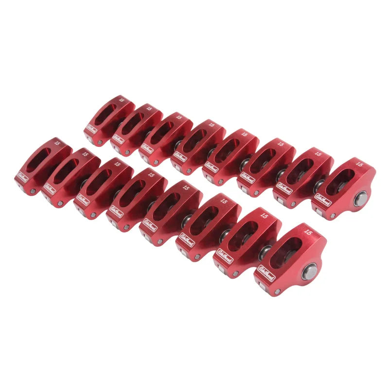 Edelbrock Roller Rocker Arm Wide Body SBC 1 5 1 (Set of 16) - Installation View