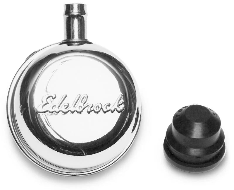 Edelbrock Round Cap w/ Nipple - Side View
