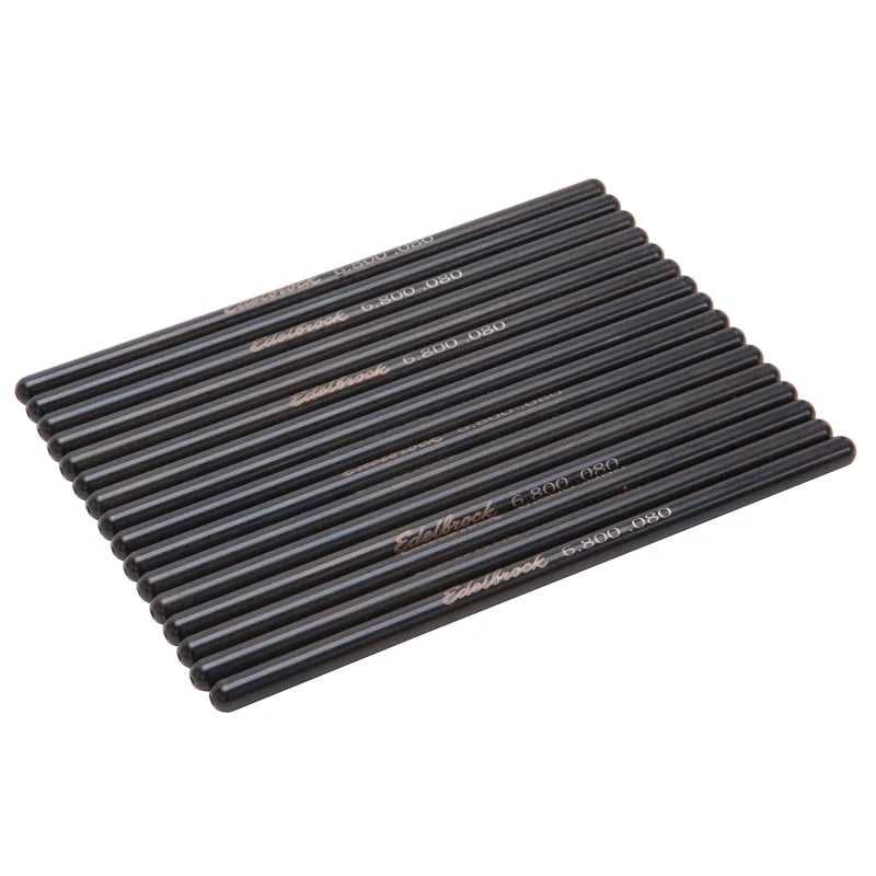 Edelbrock S/B Ford Push Rods (6 812Inol) - Back View