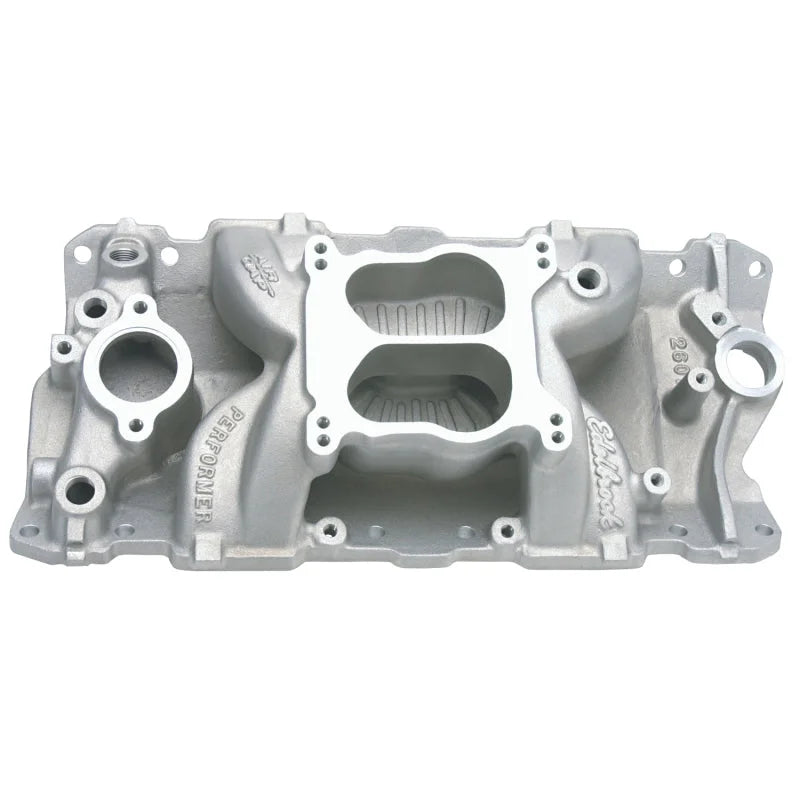 Edelbrock SBC Perf Air Gap Manifold - Side View