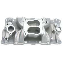 Load image into Gallery viewer, Edelbrock SBC Perf Air Gap Manifold - Side View