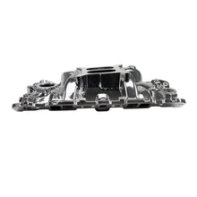 Load image into Gallery viewer, Edelbrock SBC Performer EPS Manifold - Chrome Plasma Coated - Installation View