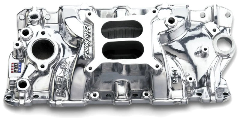 Edelbrock SBC Performer Eps Polished Manifold - Main Product View