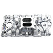 Load image into Gallery viewer, Edelbrock SBC Performer Eps Polished Manifold - Side View