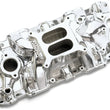 Load image into Gallery viewer, Edelbrock SBC Performer Eps Polished Manifold - Back View