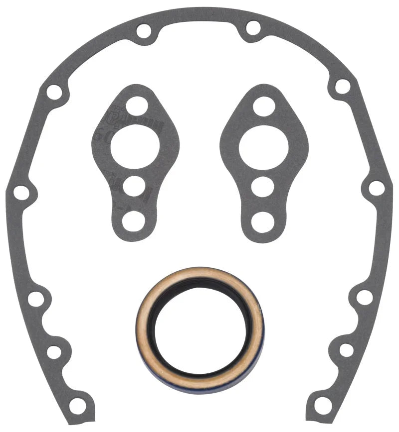 Edelbrock SBC Timing Cover Gasket And Oil Seal Kit - Main Product View