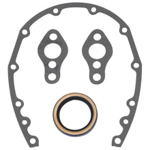 Load image into Gallery viewer, Edelbrock SBC Timing Cover Gasket And Oil Seal Kit - Side View