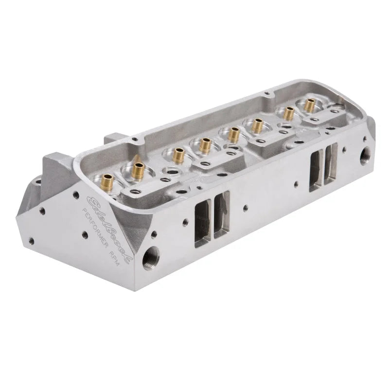 Edelbrock Single Perf Pontiac 72cc Head Bare - Back View