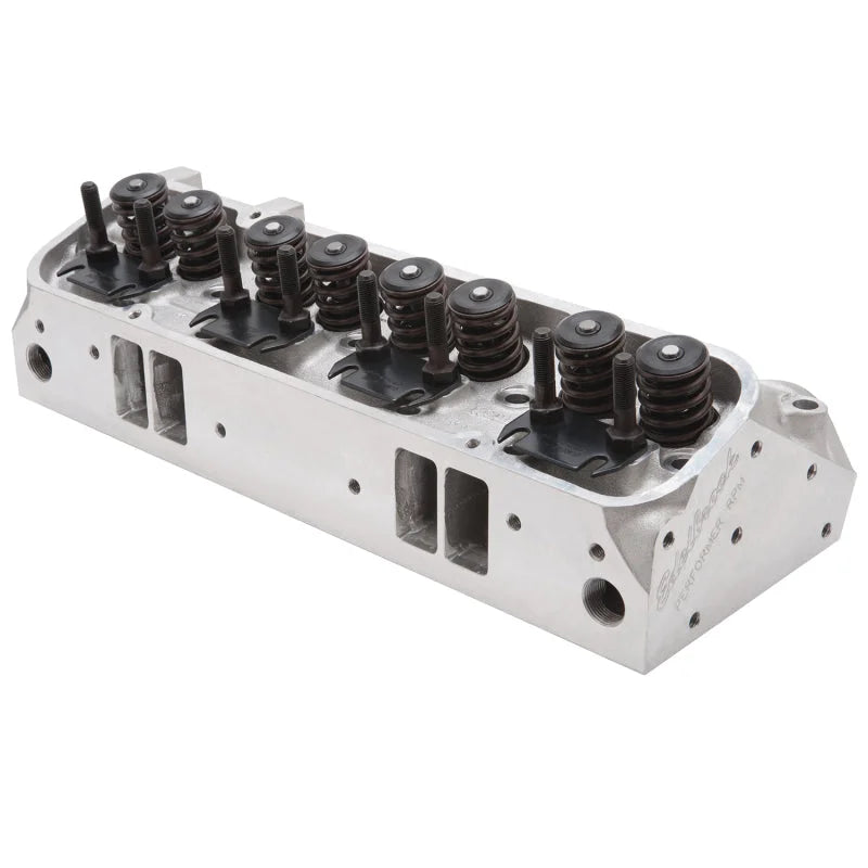Edelbrock Single Perf Pontiac 72cc Head Comp - Back View