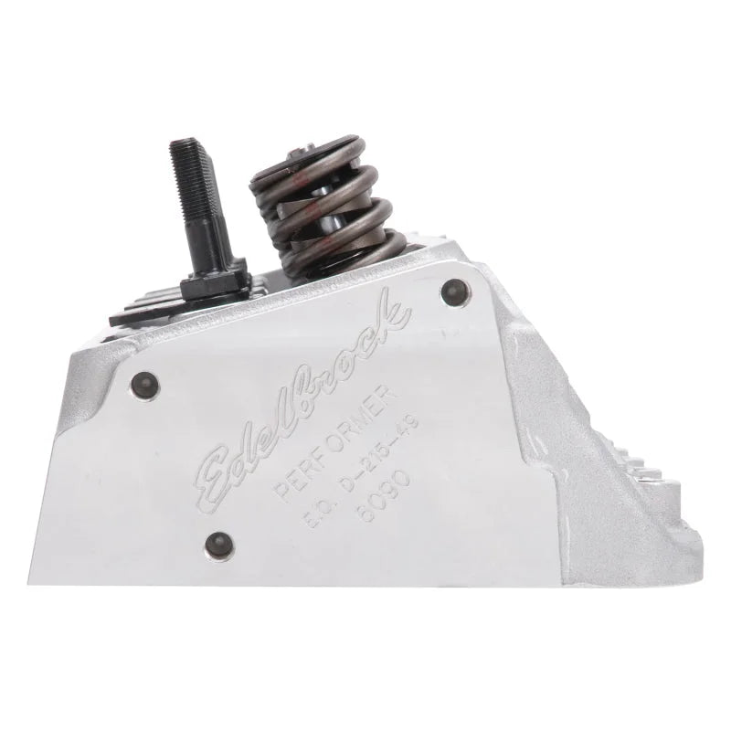 Edelbrock Single Perf SBC 64cc Head Comp - Side View