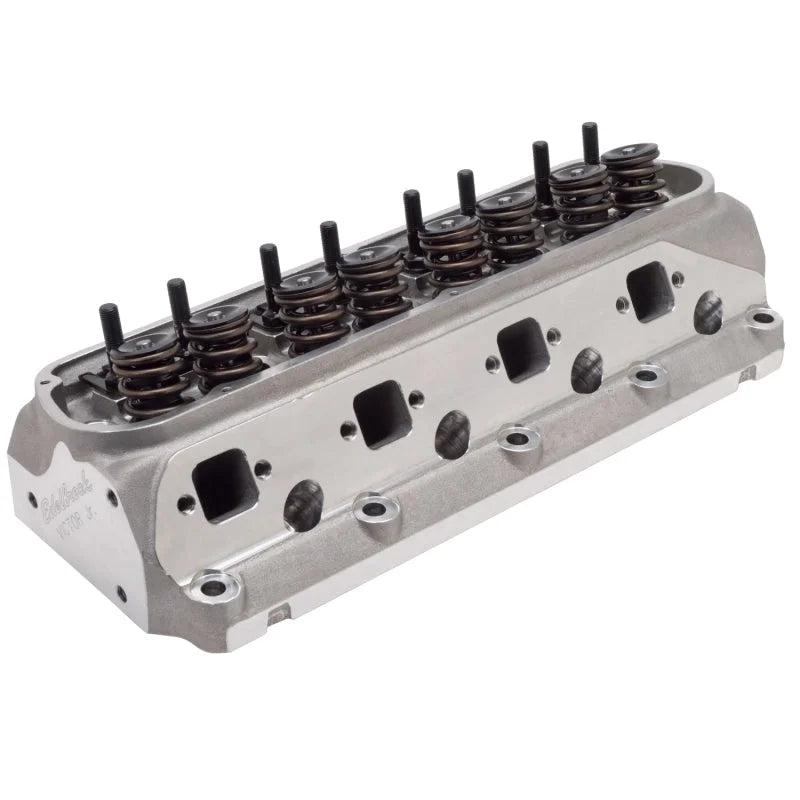 Edelbrock Single Victor Jr 289-351W-Flat Tap Head - Side View