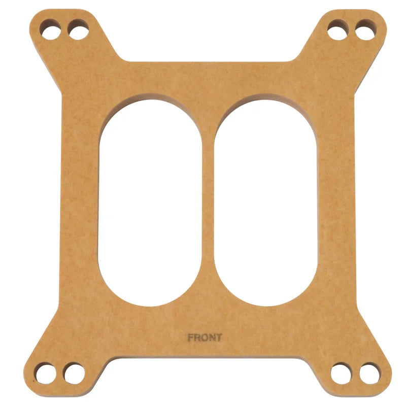 Edelbrock Spacer Carburetor 1/2In Wood Fiber Laminate Divided - Main Product View