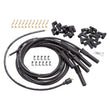 Load image into Gallery viewer, Edelbrock Spark Plug Wire Set Universal Flex Boots 500 Ohm Resistance 8 65mm Black Wire (Set of 9) - Main Product View