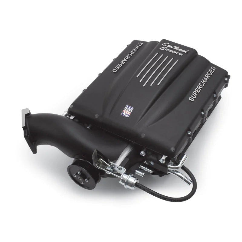 Edelbrock Supercharger Stage 1 - Street Kit 2003-2006 GM Gmt800 Trucks 4 8 5 3 6 0L w/ Tuner - Side View