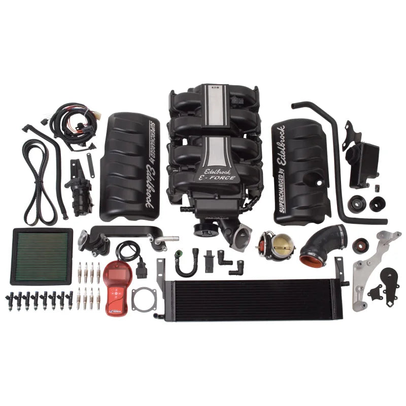 Edelbrock Supercharger Stage 1 - Street Kit 2005-2009 Ford Mustang 4 6L 3V w/ Tuner - Side View