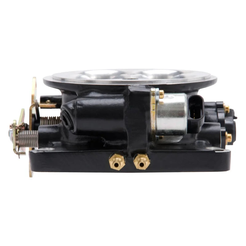 Edelbrock Throttle Body 4-Barrel 4150 Style Flange 1 75In Bores Includes Gm/DeLPHi Iac - Side View