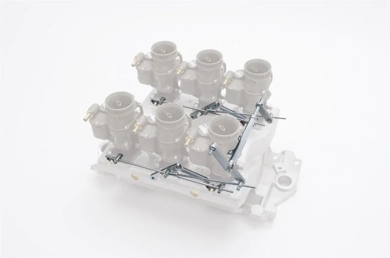 Edelbrock Throttle Linkage Carb Two Barrel Non Progressive 6X2 X1 - Installation View