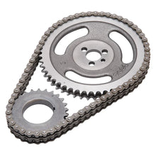 Load image into Gallery viewer, Edelbrock Timing Chain And Gear Set BBC Sng/Keyway - Back View