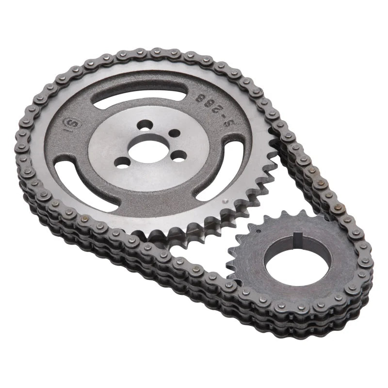 Edelbrock Timing Chain And Gear Set SBC Sng/Keyway - Back View