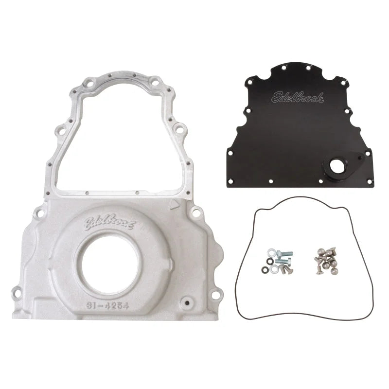 Edelbrock Timing Cover 2-Piece for GM Gen 4 Ls-Series - Side View