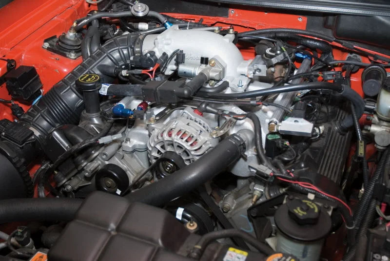 Edelbrock Ultra Low Profile Intake Elbow 90mm Throttle Body to Square-Bore Flange As-Cast Finish - Back View