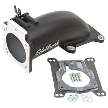 Load image into Gallery viewer, Edelbrock Ultra Low Profile Intake Elbow 90mm Throttle Body to Square-Bore Flange Black Finish - Main Product View
