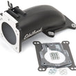 Load image into Gallery viewer, Edelbrock Ultra Low Profile Intake Elbow 90mm Throttle Body to Square-Bore Flange Black Finish - Side View