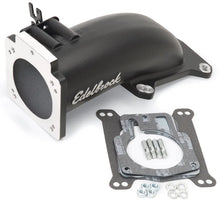 Load image into Gallery viewer, Edelbrock Ultra Low Profile Intake Elbow 90mm Throttle Body to Square-Bore Flange Black Finish - Side View