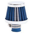 Load image into Gallery viewer, Edelbrock Valve Cover Breathers 9mm Inlet Blue/Chrome - Main Product View