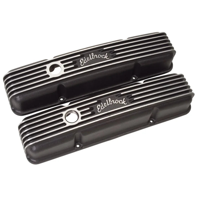 Edelbrock Valve Cover Classic Series Chevrolet 1959-1986 262-400 CI V8 Black - Additional View 6