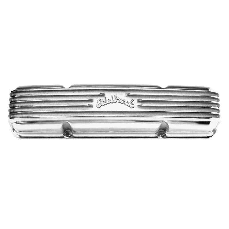 Edelbrock Valve Cover Classic Series Chevrolet 1959-1986 262-400 CI V8 Polshed - Side View