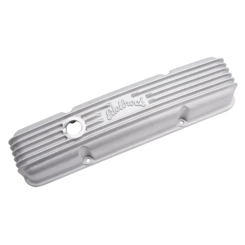 Edelbrock Valve Cover Classic Series Chevrolet 1959-1986 262-400 CI V8 w/ Breather Holes Satin - Additional View 7