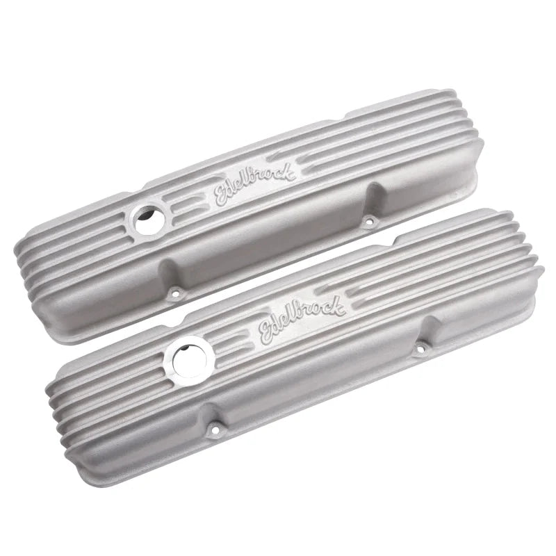Edelbrock Valve Cover Classic Series Chevrolet 1959-1986 262-400 CI V8 w/ Oil Fill Hole Satin - Additional View 7